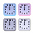 LADECOR CHRONO Будильник, 8,5х8,5х3,5см, 1xAA, пластик, 4 цвета