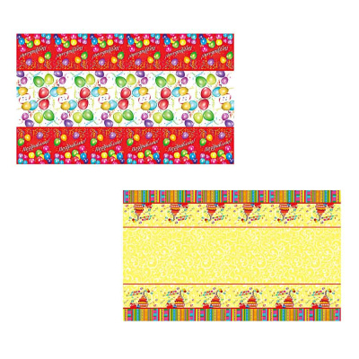 Скатерть праздничная тм Fntastic, 180х108см, полиэтилен, 30мкм, 2 вида