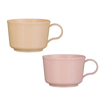 Кружка 350мл, пластик, 2 цвета