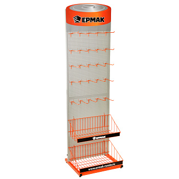 Стенд для батареек напольный Ермак, 25 крючков