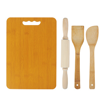 Набор доска 23.3x33.3см и кухонные аксессуары тм VETTA, бамбук