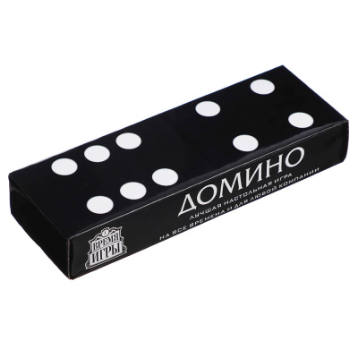 Домино настольная игра "Время игры", костяшка 3,7х1,9 см, 5377406