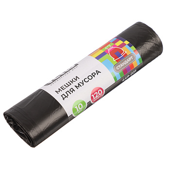 VETTA Мешки для мусора 120 л., 10 шт., стандарт, рулон