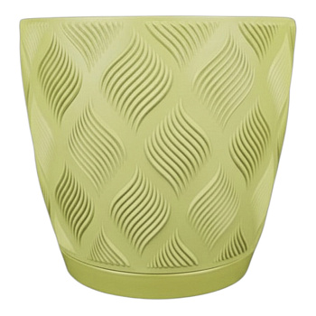Горшок для цветов с поддоном "Мираж" 3,7л, d19,5см, цв. папоротник
