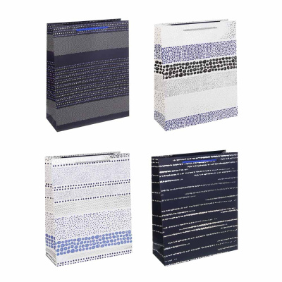 Пакет тм Fntastic подарочный, вскч бум., L 26x32x10см, полосы, 4 дизайна
