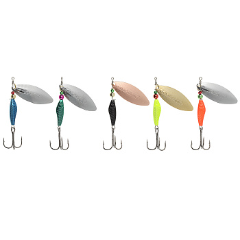 Блесна вращающаяся "Хэви Лонг" тм AZOR FISHING, №4, 8 гр, 5 цветов