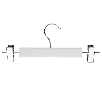 VETTA Вешалка деревянная для юбок и брюк, с клипсами, 28см, в ассортименте, хром