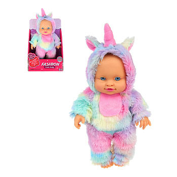 ИГРОЛЕНД Пупс в кигуруми 24 см, PVC, PP, полиэстер, 16,5х7,5х25,5 см