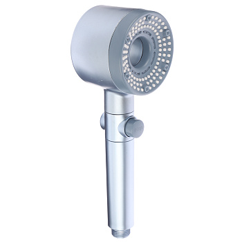 RAIN Лейка для душа, 5 режимов, с фильтром, кнопка-стоп, 80мм, светло-синий