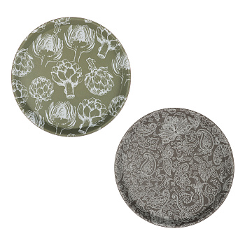 Поднос круглый с антискользящим покрытием, d27,5см, "Катания", 2 дизайна