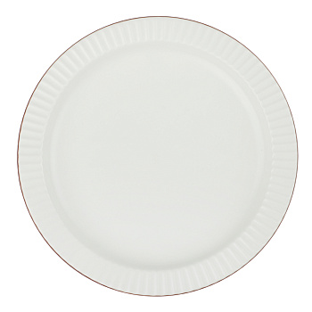 Тарелка закусочная Лусия тм MILLIMI, 21,3см, фарфор, кремовый