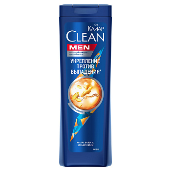 Шампунь мужской CLEAN от КЛИАР Питающий против перхоти, 365мл