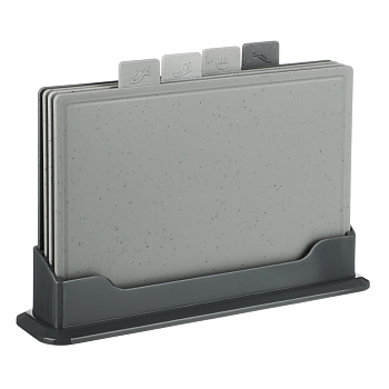 SATOSHI Набор досок разделочных на подставке 5пр, 30х22см, пластик