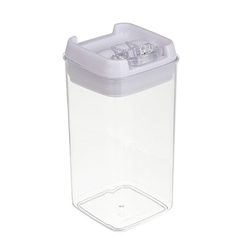 Банка для сыпучих продуктов, тм VETTA, Миндаль, 550мл квадратная, пластик