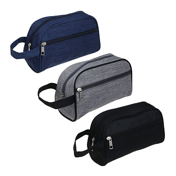 Несессер с 2-мя отделениями тм ЮL, 100% ПЭ, 23х14х8см, 3 цвета