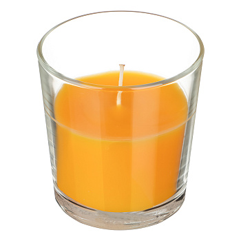 Свеча ароматическая в стеклянном стакане, 8х7,5см, аромат персик