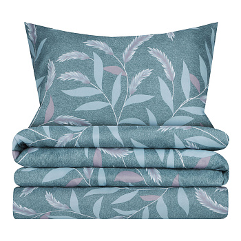 PROVANCE Нэви Комплект постельного белья 2 (4 предмета), микросатин, листья