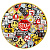 Набор бумажных тарелок Знаки яркие, в т/у пленке, 6 шт d=230 мм