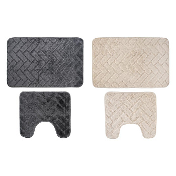 Набор ковриков для ваннойтм VETTA Concrete, жаккард полипропилен 650г/м², 40х45см+75х45см 2 цв.