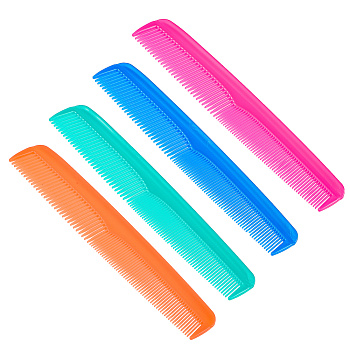 Расческа-гребень тм ЮНИLOOK, металлик, пластик, 17,7х3,1см, 4-6 цветов