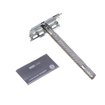 Станок для бритья Т-образный тм ЮНИLOOK, лезвие 1 шт, цинковый сплав, нерж.сталь