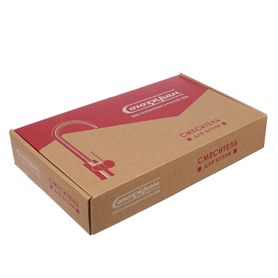 СоюзКран Смеситель для кухни, поворотный излив, кер. картридж 35мм, бежевый, нерж. сталь, SS01-R132