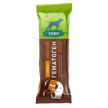 Лакомство для собак Titbit, гематоген мясной classic, 50 г