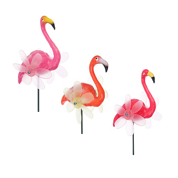 Фигурка на стержне "Фламинго" тм INBLOOM, 14х8х60см, пластик, металл