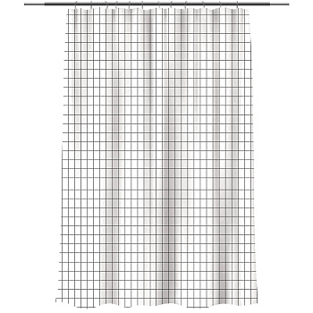 Шторка для ванной тм VETTA Квадро, ПЕВА 60г/м2, 180x200см, белый цвет