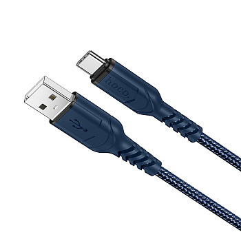 Кабель для зарядки USB(A)-Type C hoco. модель X59 Victory, 1 м, синий