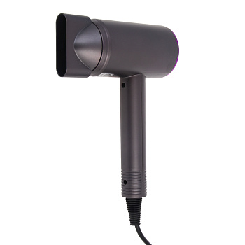 LEBEN Фен для волос, 1200 Вт, 2 скорости, серый, концентратор