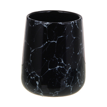 VETTA Стакан для ванной комнаты, 400 мл, 10,5x9x9 см, керамика, "Космос", мрамор черный