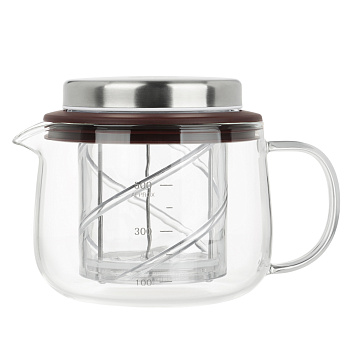 BY Rotation Чайник заварочный 500 мл с подъемным ситом, жаропрочное стекло