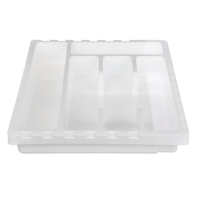 Лоток для столовых приборов Смарт, раздвижной, пластик, 360*300*52,6 мм, цвет белый