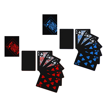 Карты пластиковые, с флуоресцентным слоем, 6,3х8,8 см, 2 цвета