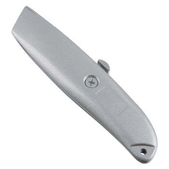 ЕРМАК Нож, 19 мм, выдвижное трапециевидное лезвие, металлический корпус, комплект 5 лезвий