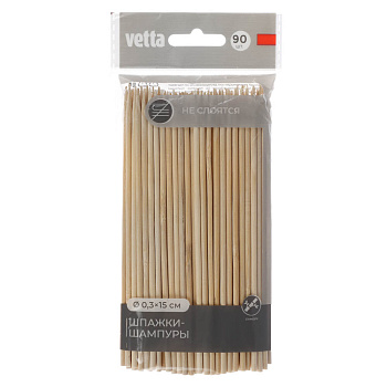 Шпажки-шампуры тм VETTA, 15см, d3мм, бамбук, 90шт