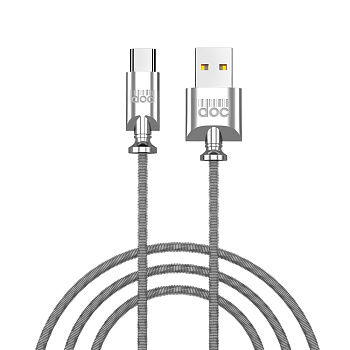 PRILUCHNIY Кабель для зарядки Metall Type-C, 1м, 3A, QC 3.0, металл