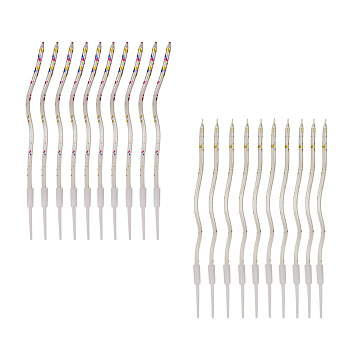 Набор витых свечей для торта тм Fntastic, 14,5 см, конфетти, парафин, 2 вида