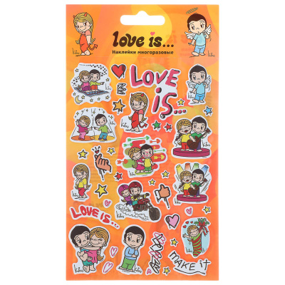 Наклейки объемные 11х20см Love is