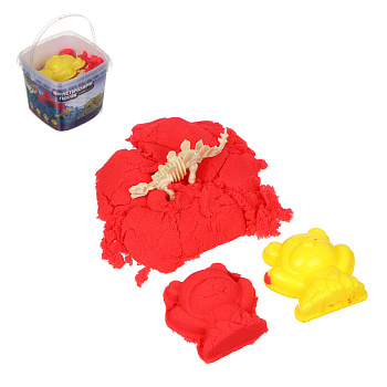 ХОББИХИТ Набор для творчества "Кинетический песок с формочками", 7,5х6,5х7см, 6 цветов
