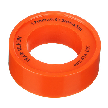 Лента ФУМ, 12мм x 5м, плотность 0,18 г/см3, толщина 0,075мм