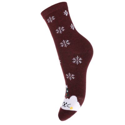 GALANTE Носки новогодние, р.23-25, 70% полиэстер, 30% хлопок, разноцветные