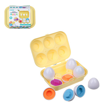 Сортер для малышей "Яйца", ИГРОЛЕНД, 6 яиц, ABS, PP