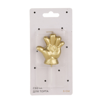 Свеча для торта тм Fntastic 5 см, форма пальцев, парафин, 5 дизайнов
