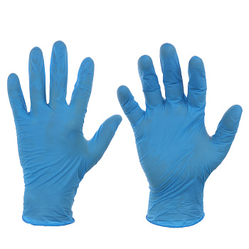 Перчатки тм VETTA, размер S/M/L, нитрил, 10шт, голубой цвет