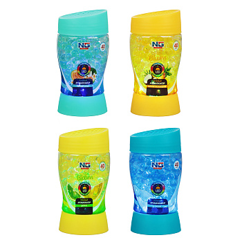 NEW GALAXY Ароматизатор гелевый с LED подсветкой Bloome,180гр.,океан, райское наслажд.,лет. бриз,цит