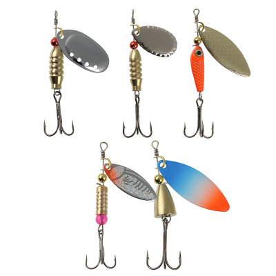 Набор блесен тм AZOR FISHING, 5шт., в пластиковой коробке, 3-7 грамм