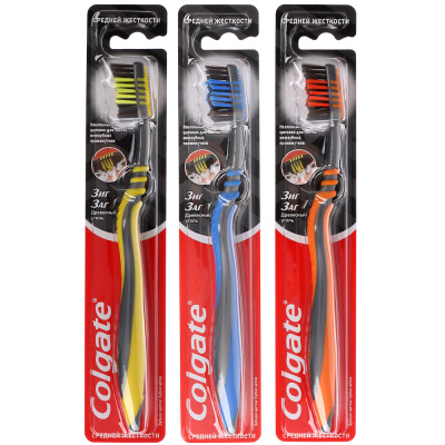 Зубная щетка COLGATE ЗигЗаг, средняя, 1 шт