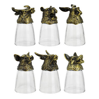 Набор стопок перевертышей тм MILLIMI, 30мл, бронза, стекло, 6шт